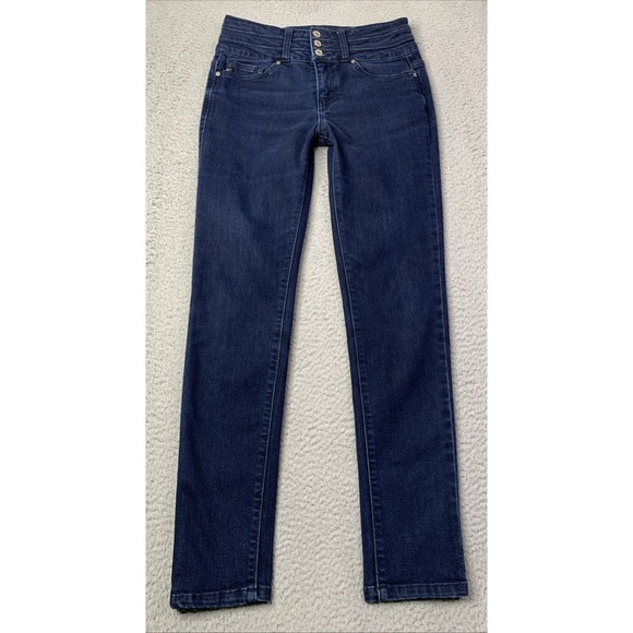 KanCan Denim - KanCan Jeans Womens Size 7/27 Estilo Dark Wash Blue Mid Rise Three Button Jeans
